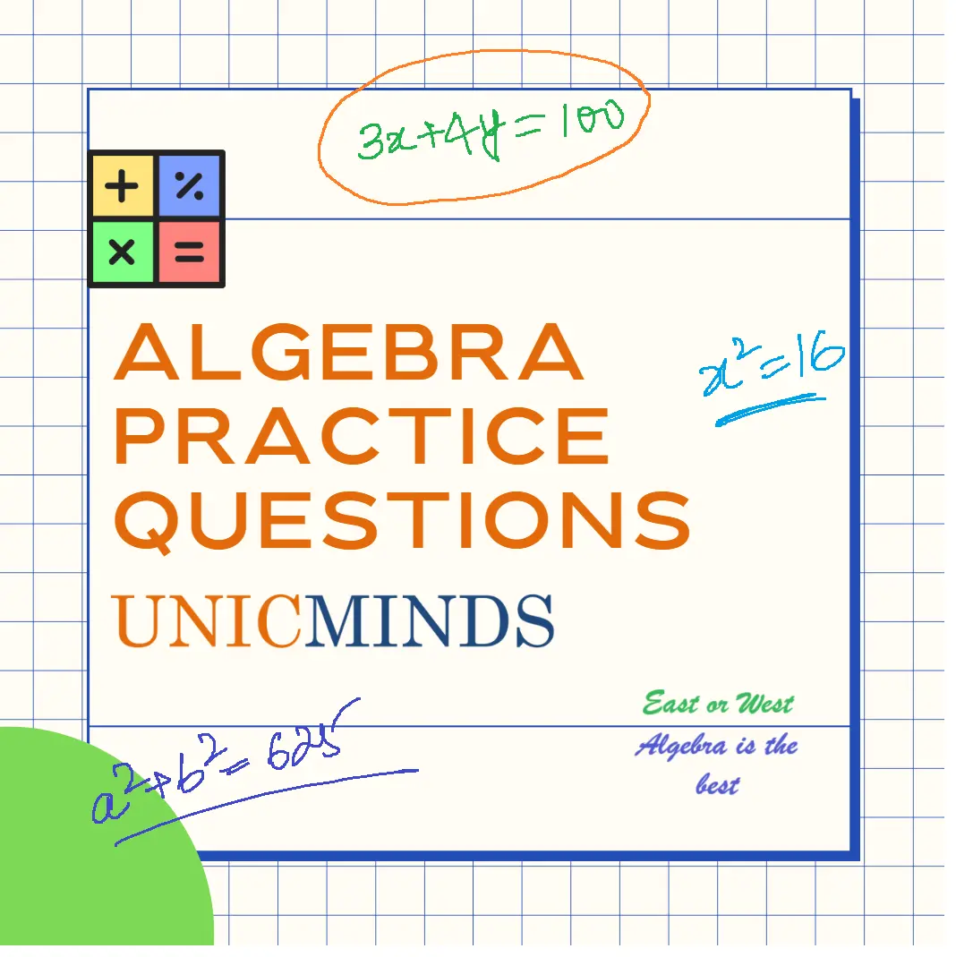 Algebra Practice Problems - Worksheet