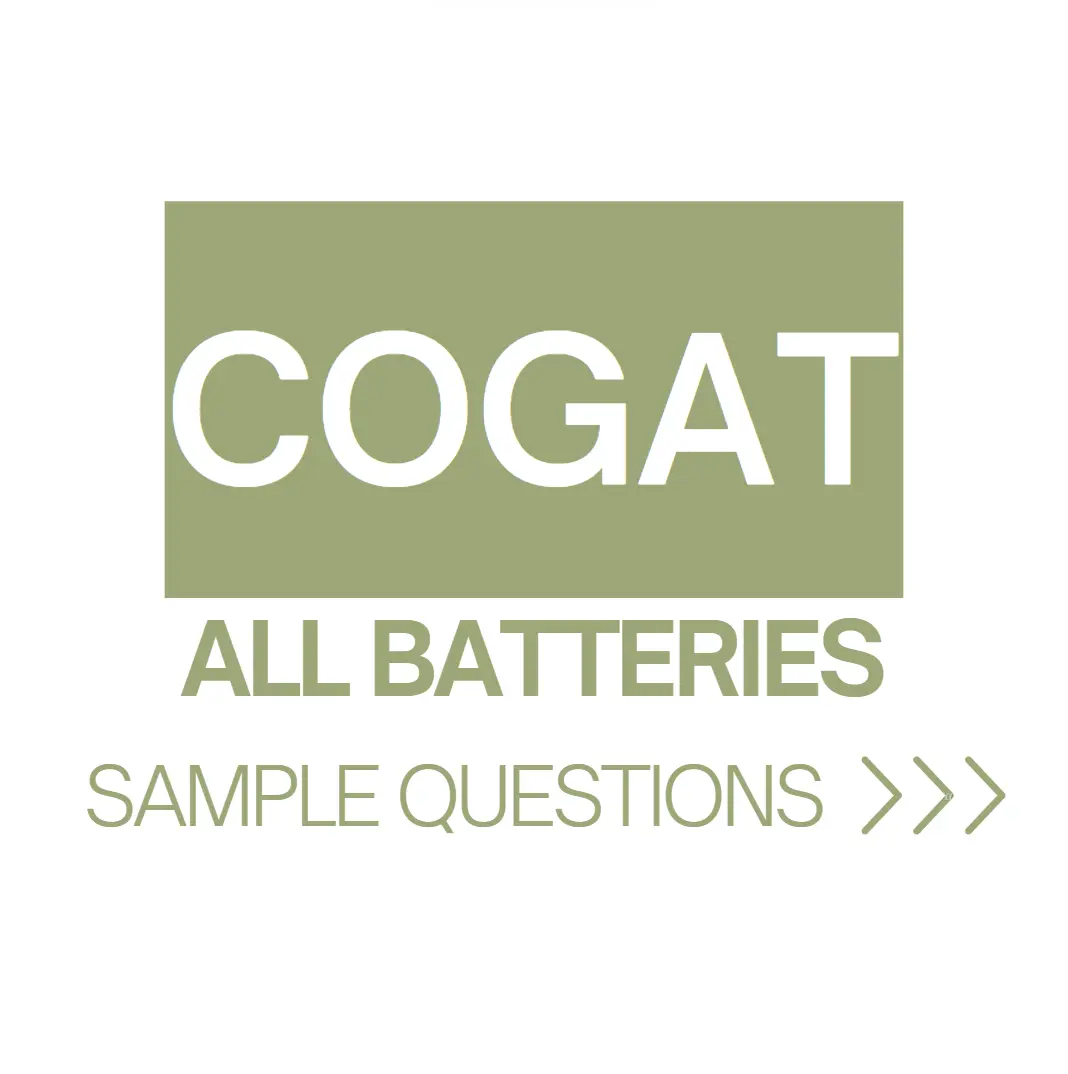 CogAT Sample Questions All batteries