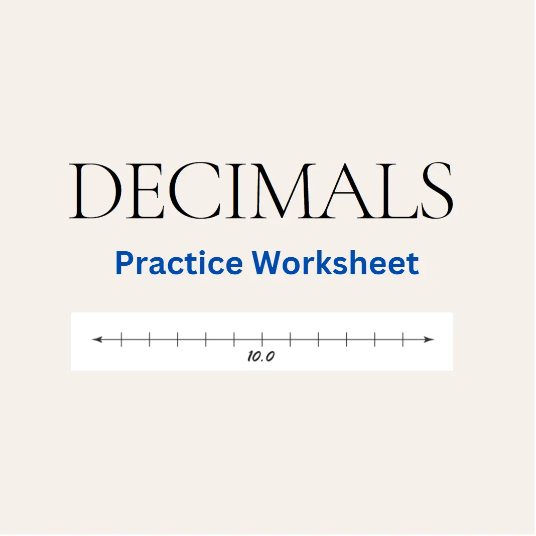 Decimals Practice Problems Worksheet