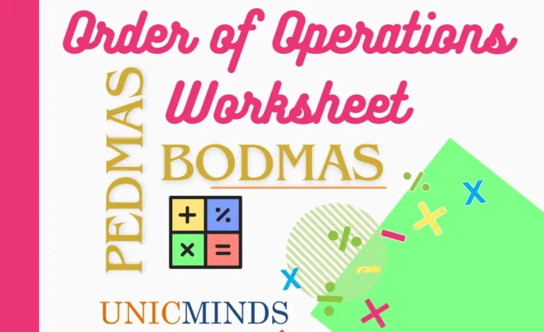 Order of Operations Math Worksheet