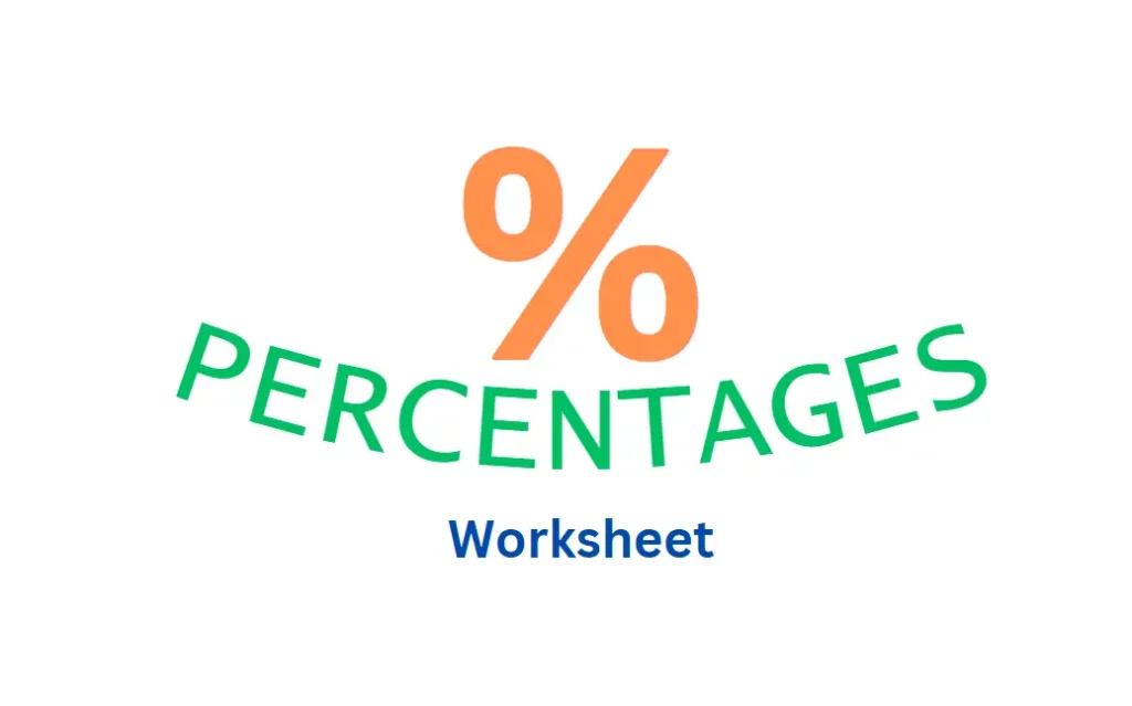 Percentages Math Worksheet