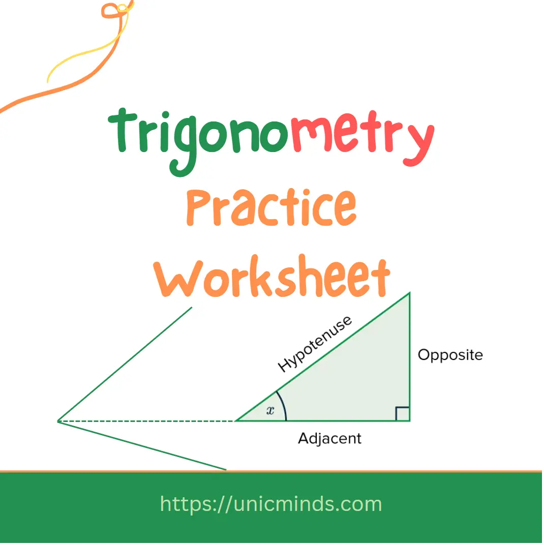 trigonometry practice worksheet